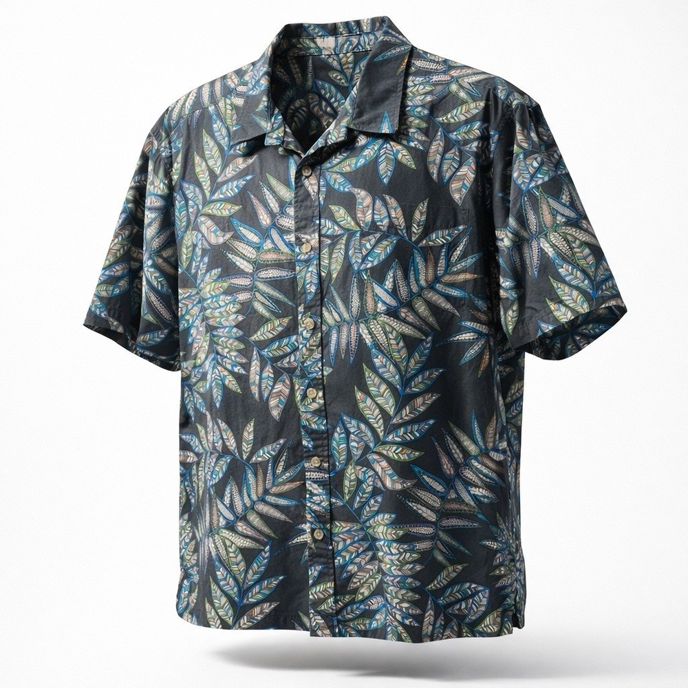 Cooke Street Honolulu Men's Hawaiian Shirt Size XL Palm Trees Design
